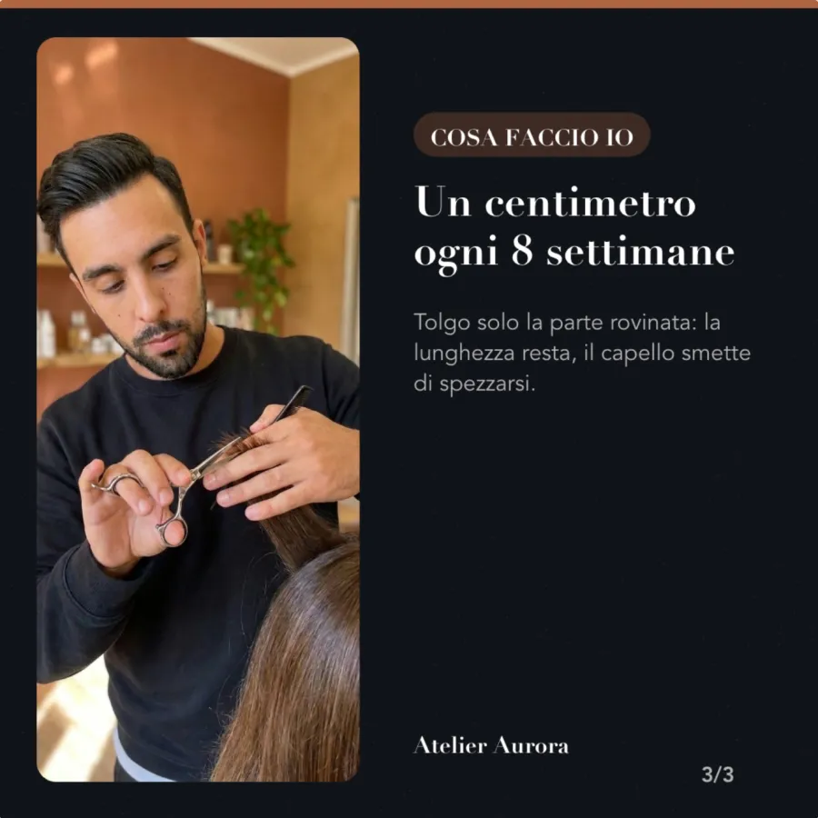 Terza slide: un centimetro ogni 8 settimane